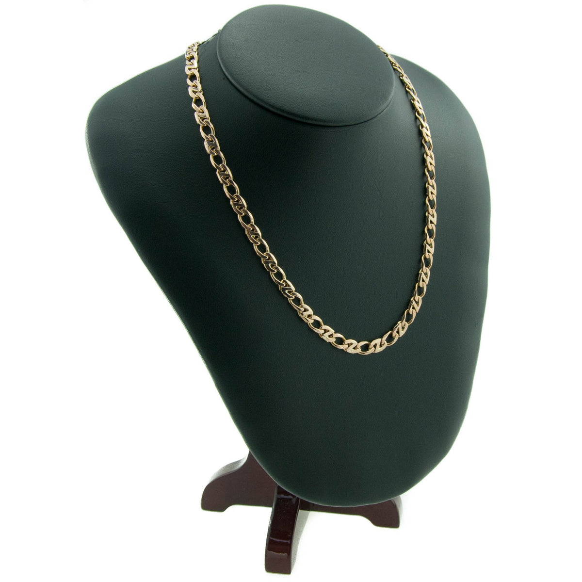 9ct Yellow Gold 24-Inch Fancy Curb Chain - 35.7g