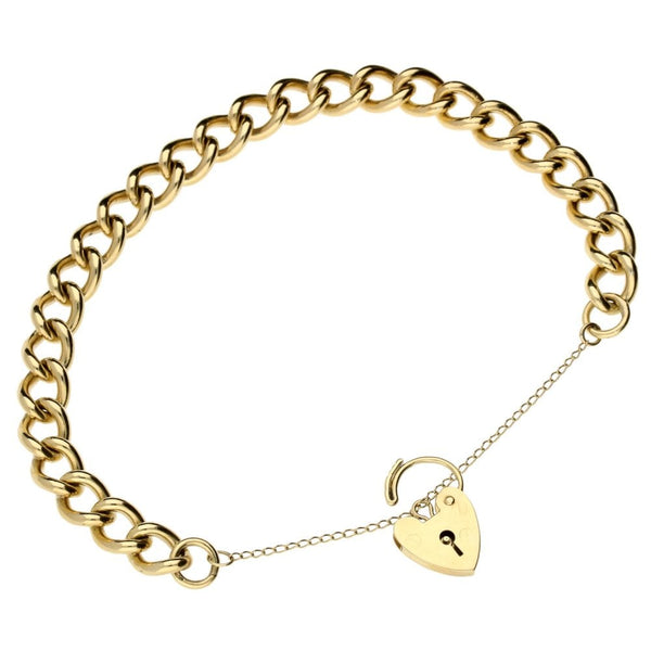9ct Yellow Gold Hollow Curb Bracelet - 32.4g
