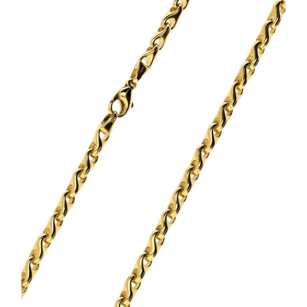 18ct Yellow Gold 16-Inch Barleycorn Chain - 40.4g
