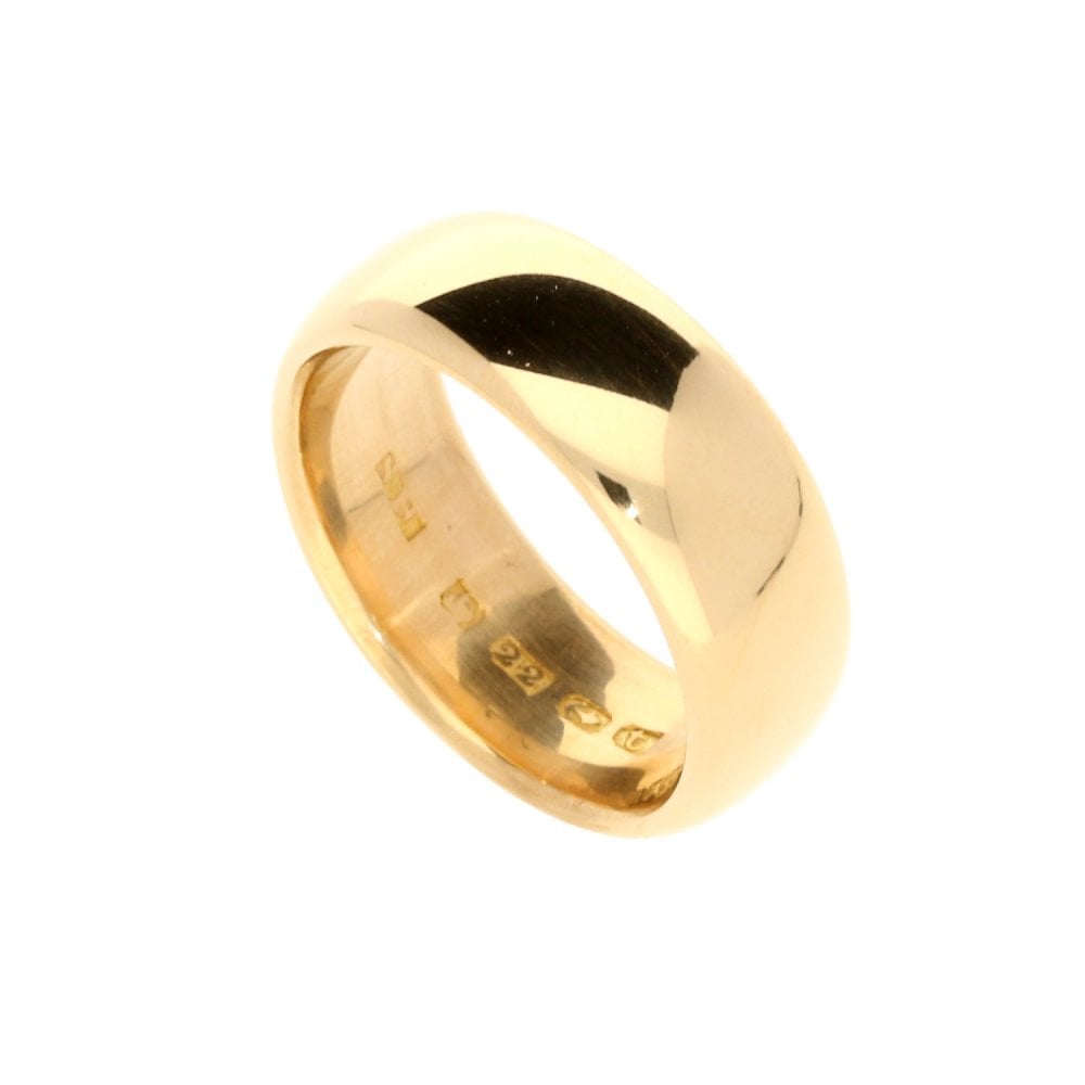 22ct Gold 8mm Wedding Ring - 2.6g