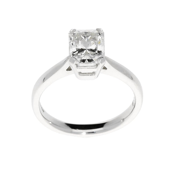 Platinum Radiant Cut 1.75ct Diamond Engagement Ring