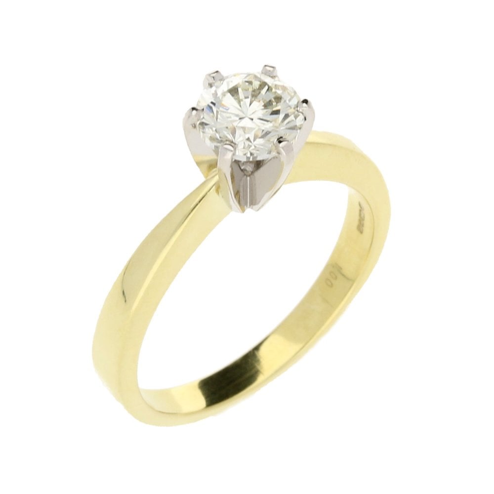 18ct Yellow Gold 0.98ct Diamond Engagement Ring