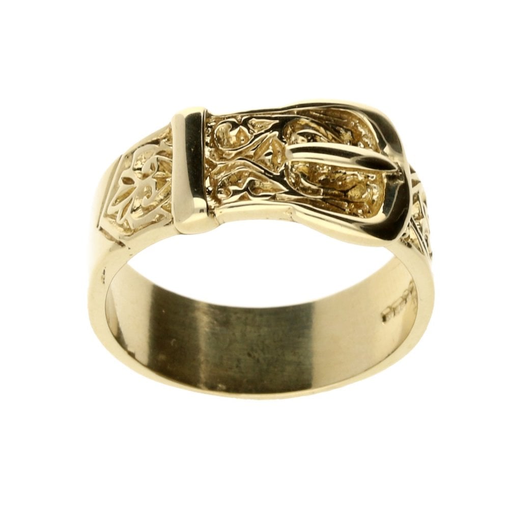 9ct Yellow Gold Buckle Ring - 7.7g