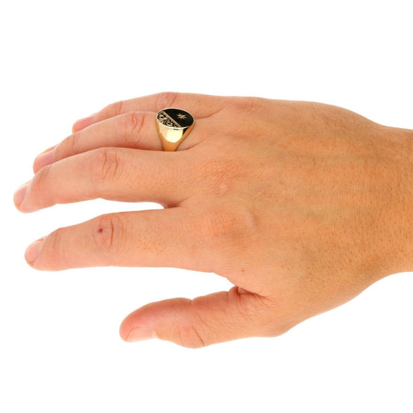 9ct Yellow Gold Signet Ring - 5.3g