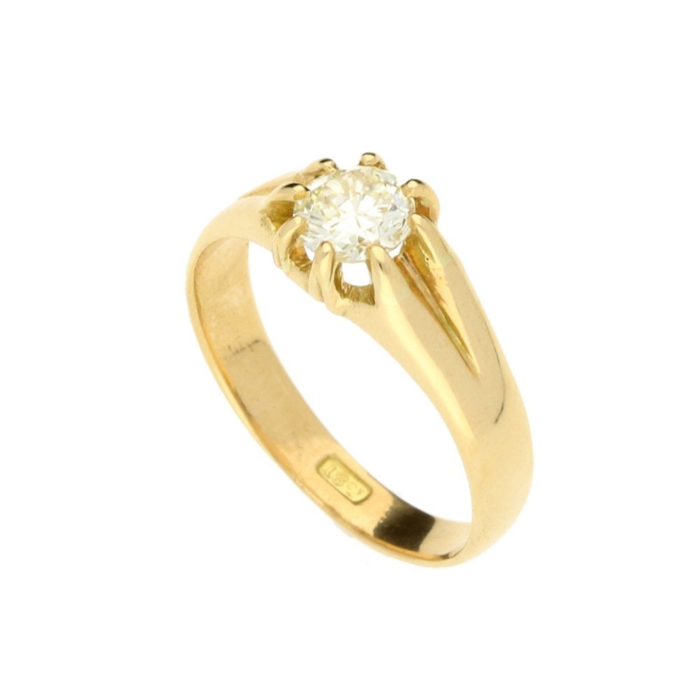 18ct Yellow Gold Gents 0.60ct Diamond Ring