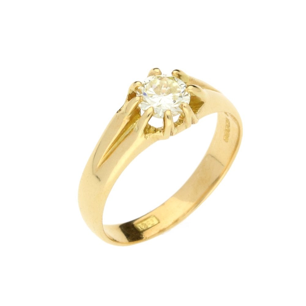 18ct Yellow Gold Gents 0.60ct Diamond Ring
