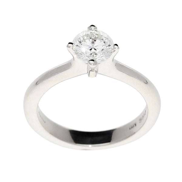 Platinum Engagement Ring - Round Brilliant Cut Diamond - 1.00ct