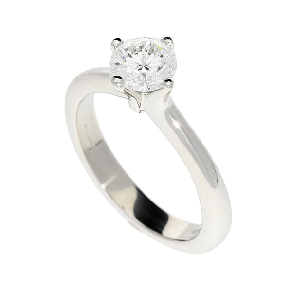 Platinum Engagement Ring - Round Brilliant Cut Diamond - 1.00ct