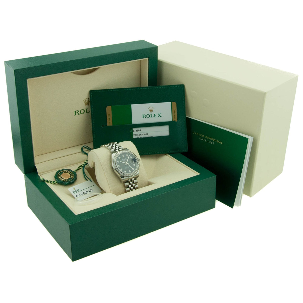Datejust 178384 – Mid-Size Watch – Diamond Bezel - Unworn 2018