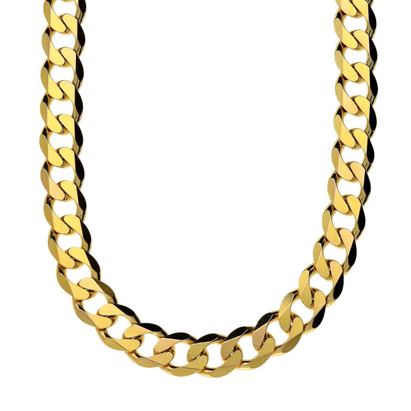 9ct Yellow Gold 22-Inch Heavy-Curb Chain - 52.4g