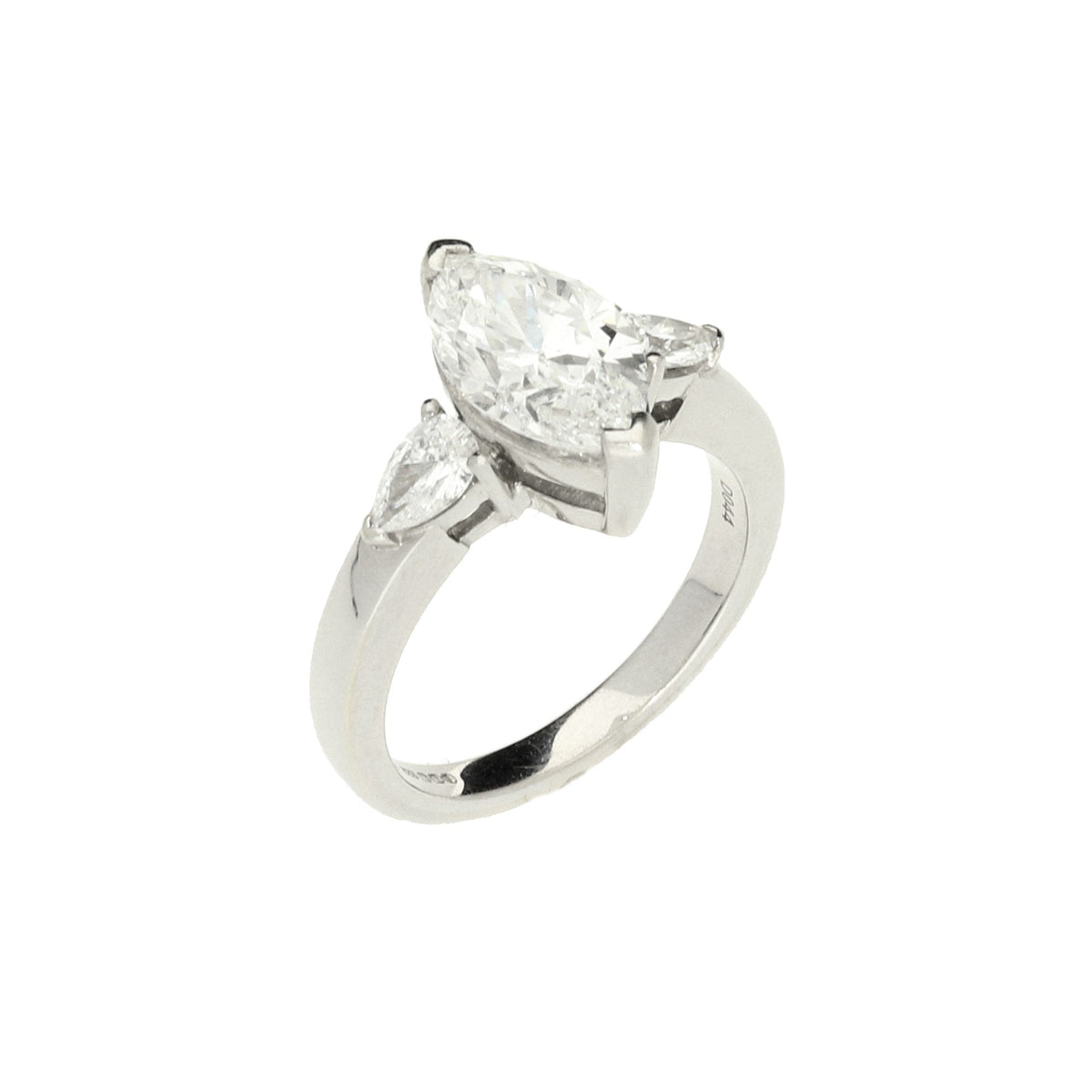 18ct White Gold Marquise Cut Diamond Ring - 2.46ct