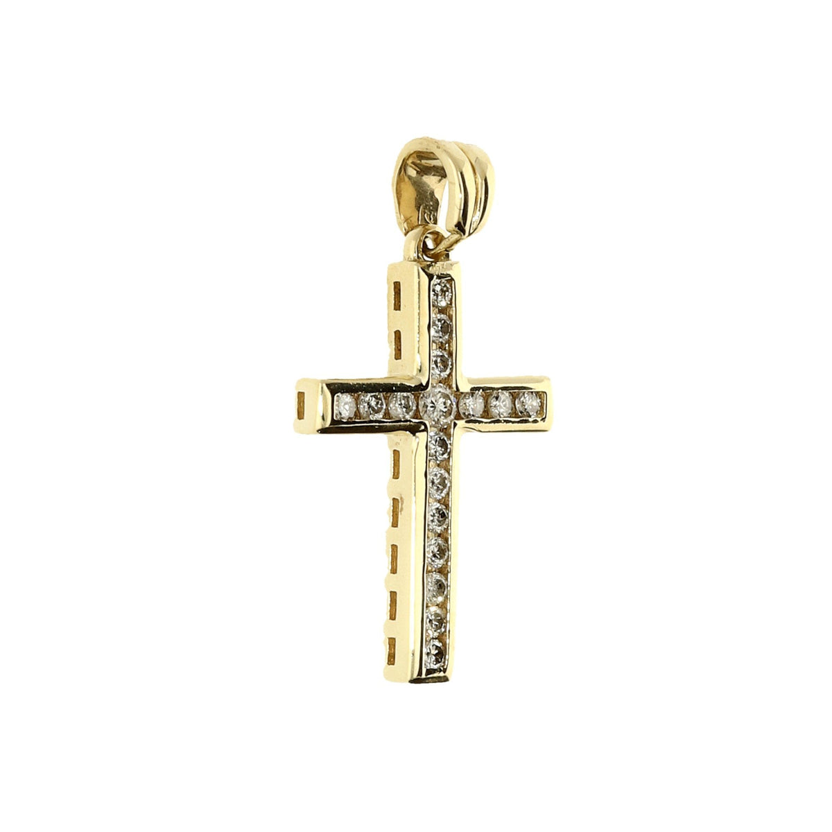 9ct Yellow Gold Diamond Cross - 0.18ct