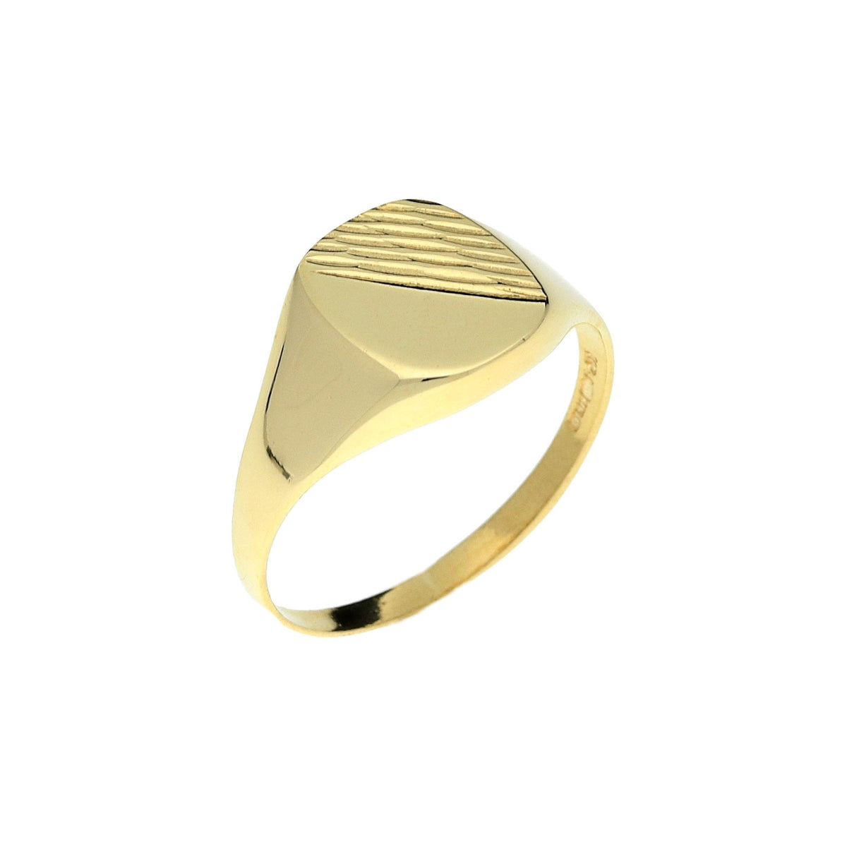 9ct Yellow Gold Boys Signet Ring - 1.8g