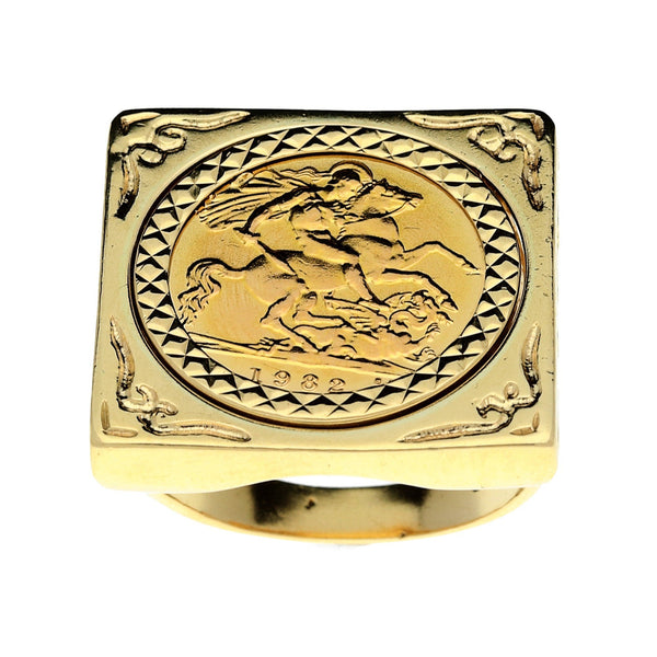 1982 Half-Sovereign Gold Ring - 13.4g