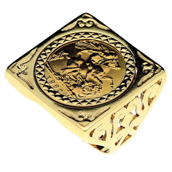 1982 Half-Sovereign Gold Ring - 13.4g