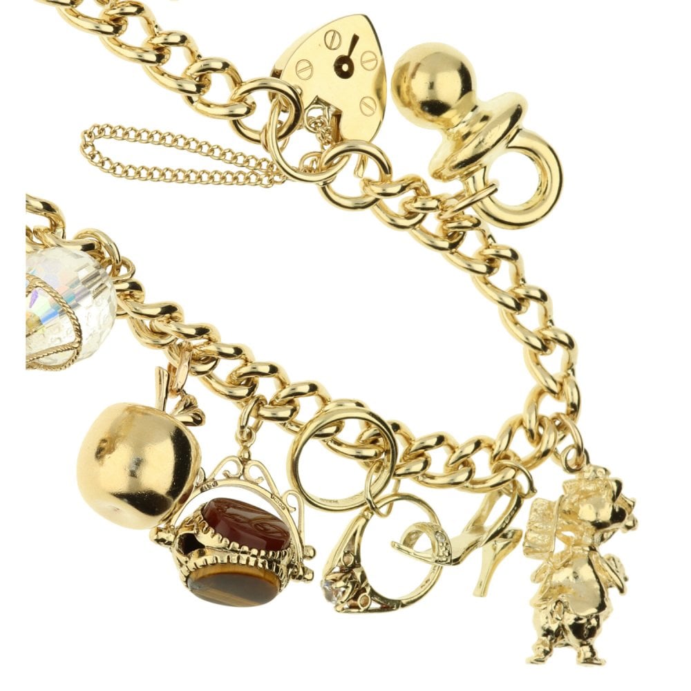 9ct Yellow Gold Charm Bracelet - 57.9g