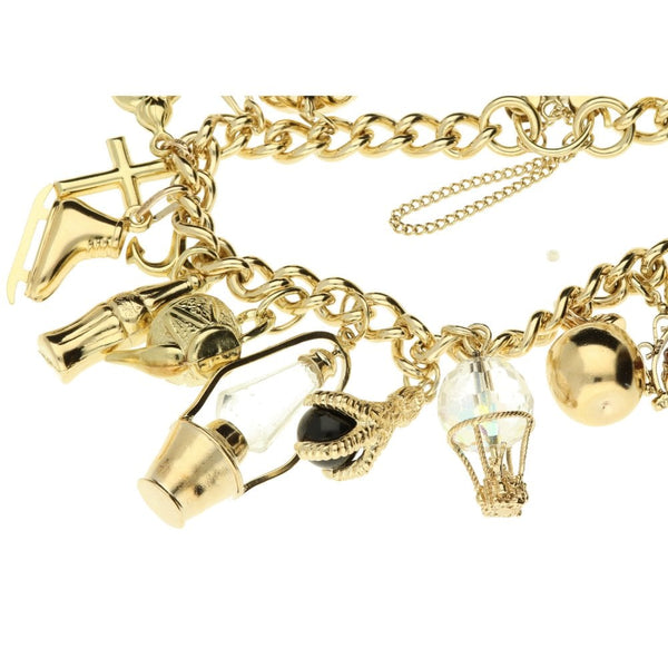9ct Yellow Gold Charm Bracelet - 57.9g