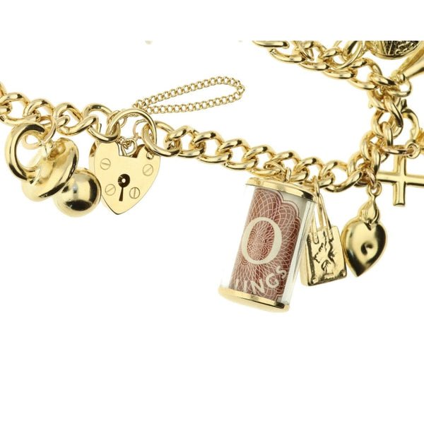9ct Yellow Gold Charm Bracelet - 57.9g