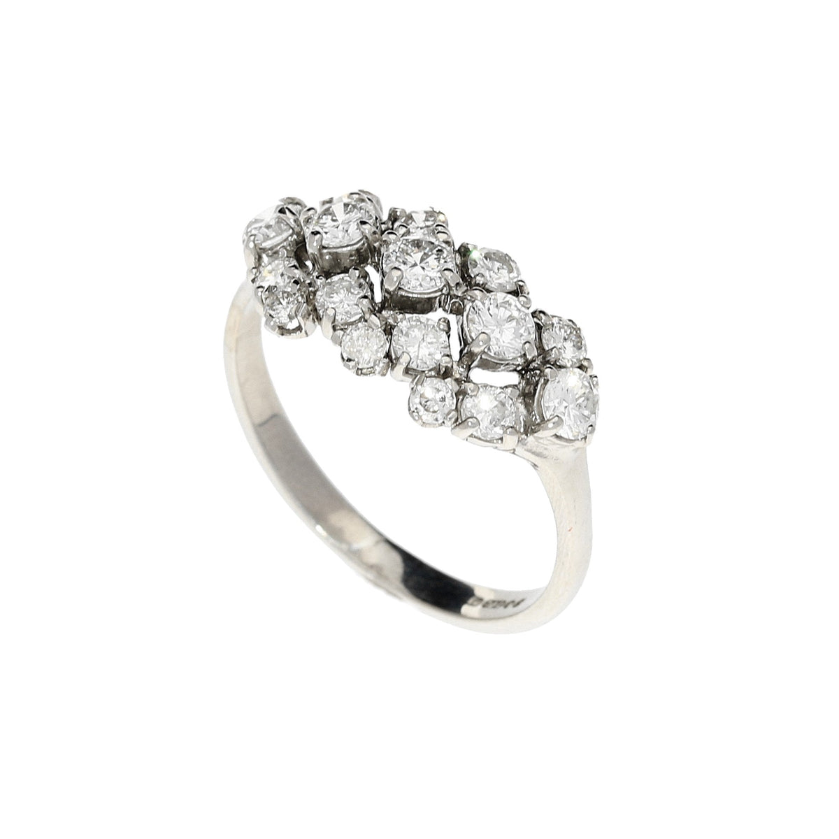 18ct White Gold 1.20ct Cluster Diamond Ring