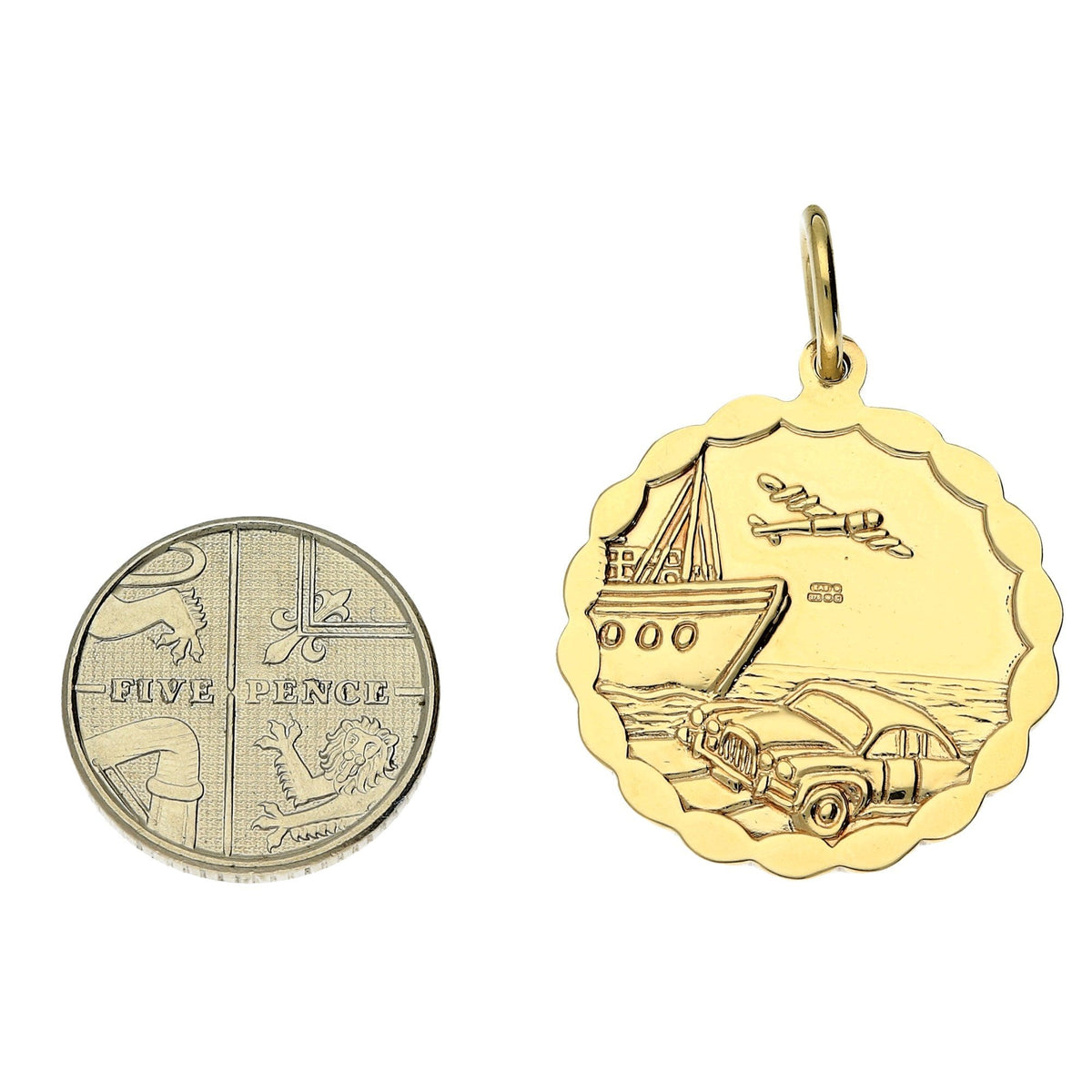 9ct Yellow Gold Saint-Christopher Pendant - 6.8g