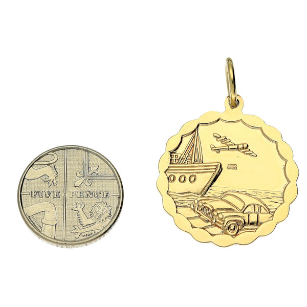 9ct Yellow Gold Saint-Christopher Pendant - 6.8g