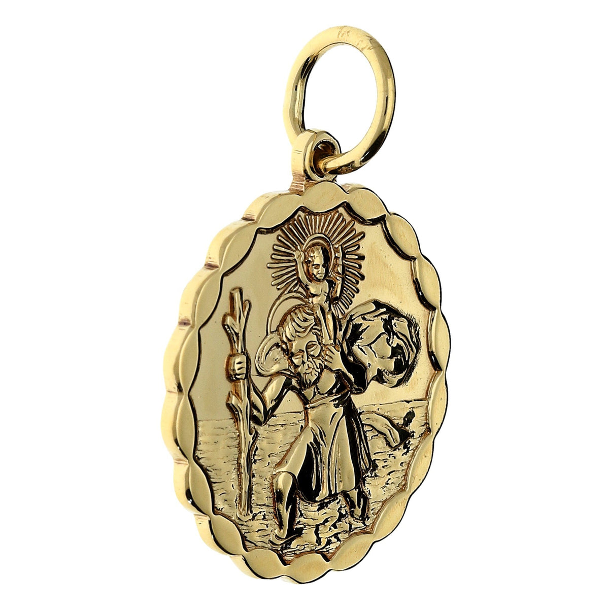 9ct Yellow Gold Saint-Christopher Pendant - 6.8g