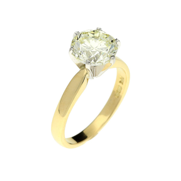 18ct Yellow Gold 2.88ct Diamond Engagement Ring