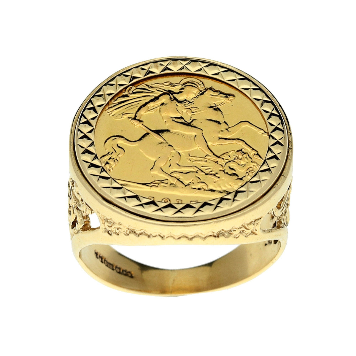 1915 Half-Sovereign Gold Ring - 9.8g