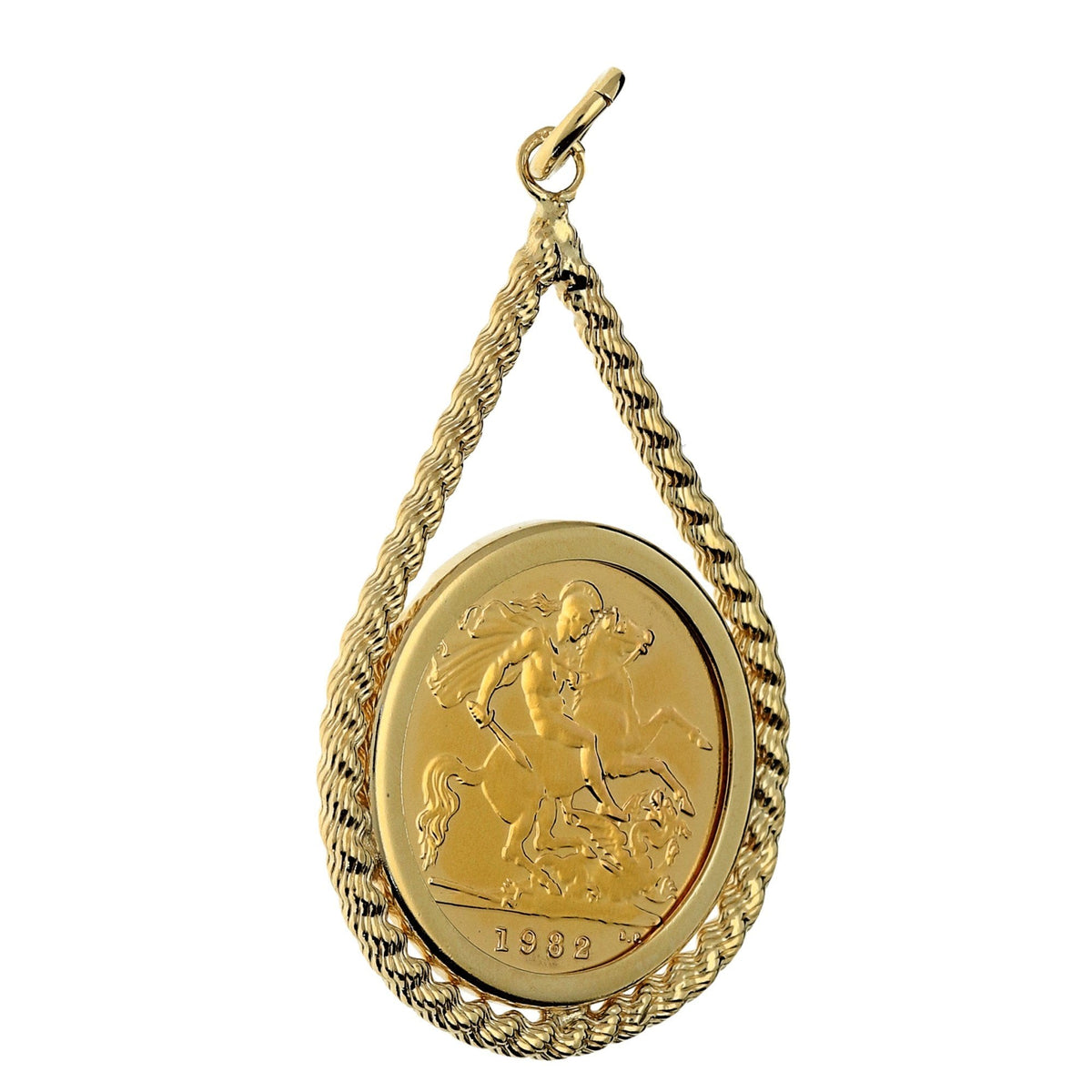 1982 Gold Half-Sovereign Pendant - 5.4g
