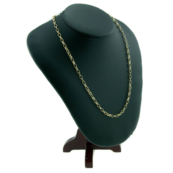 24-Inch 9ct Yellow Gold Diamond Cut Belcher Chain – 17.6g