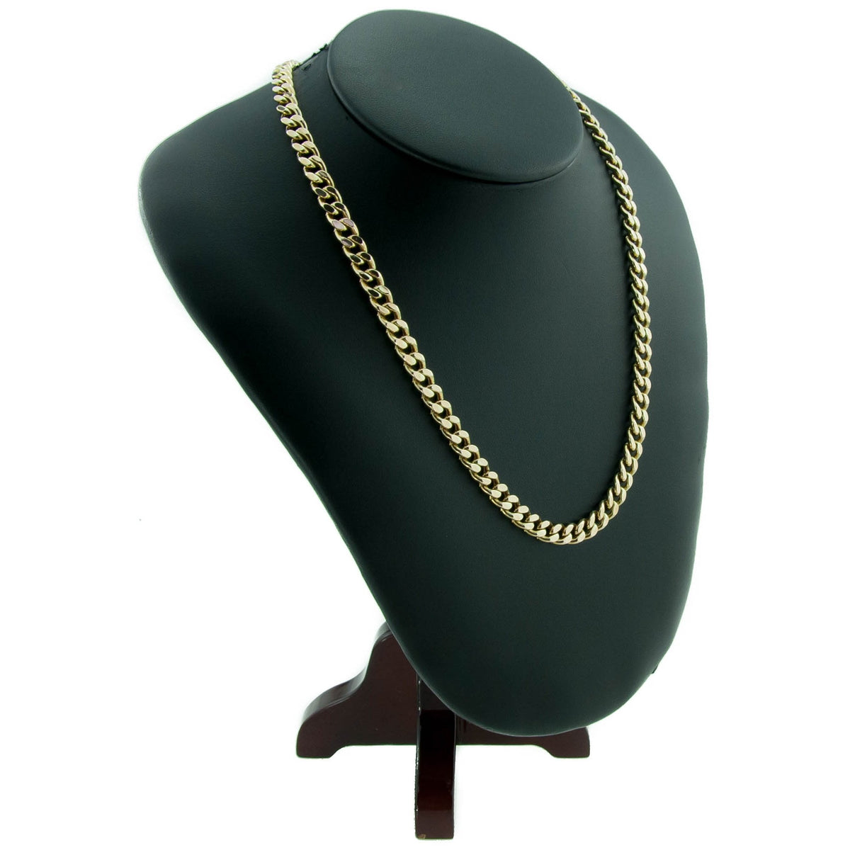 9ct Yellow Gold Gents Hollow Curb Chain - 25.20g