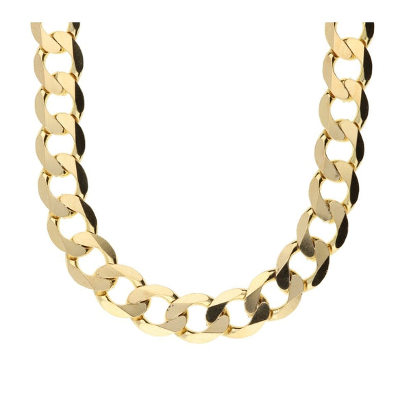 9ct Yellow Gold Gents 25-Inch Curb Chain - 61.2g