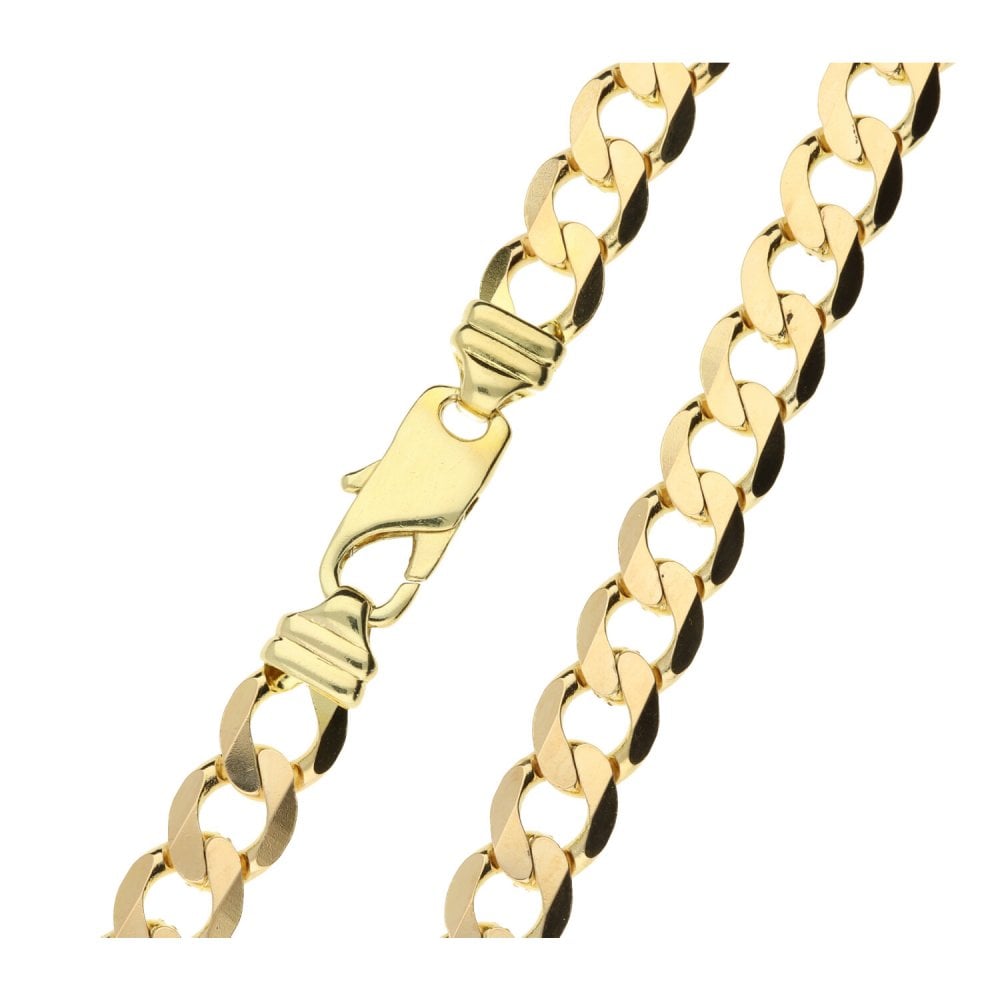 9ct Yellow Gold Gents 25-Inch Curb Chain - 61.2g