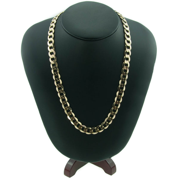 9ct Yellow Gold Gents 25-Inch Curb Chain - 61.2g