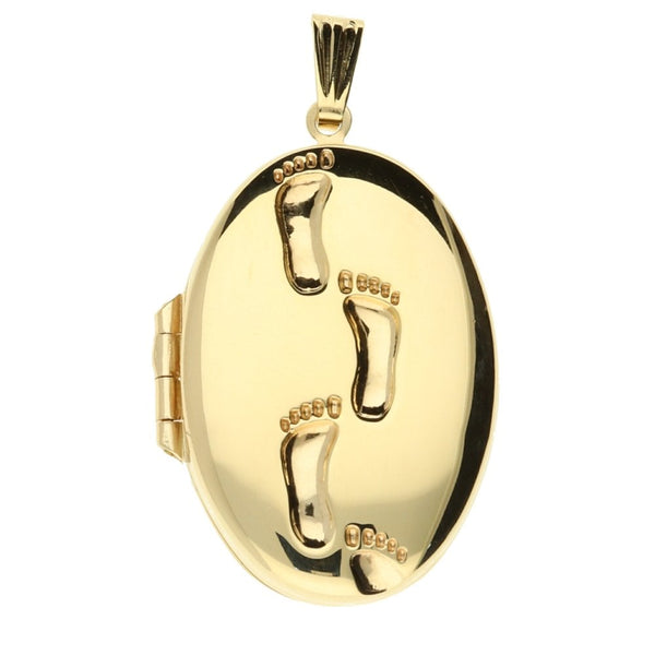 9ct Yellow Gold Small Oval Locket - 3.2g