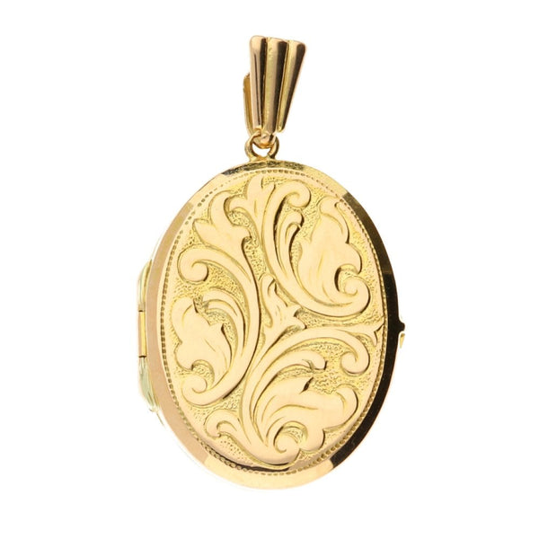 9ct Yellow Gold Small Oval Locket - 5.3g