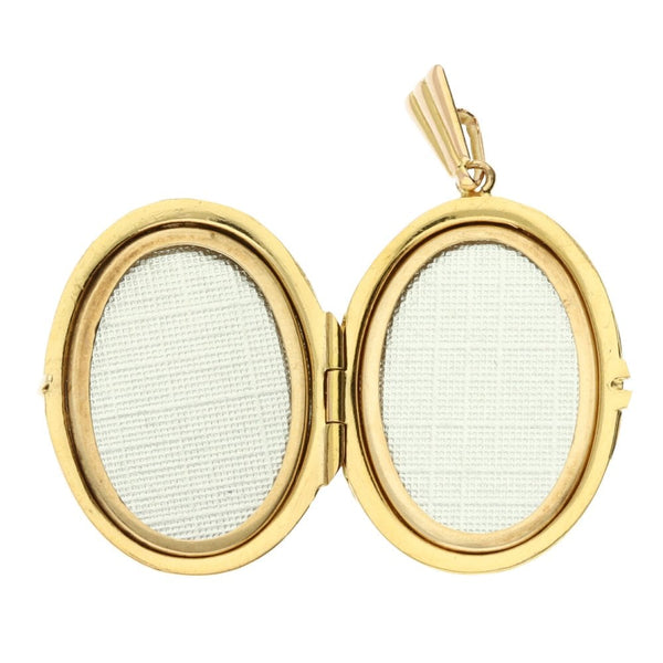 9ct Yellow Gold Small Oval Locket - 5.3g