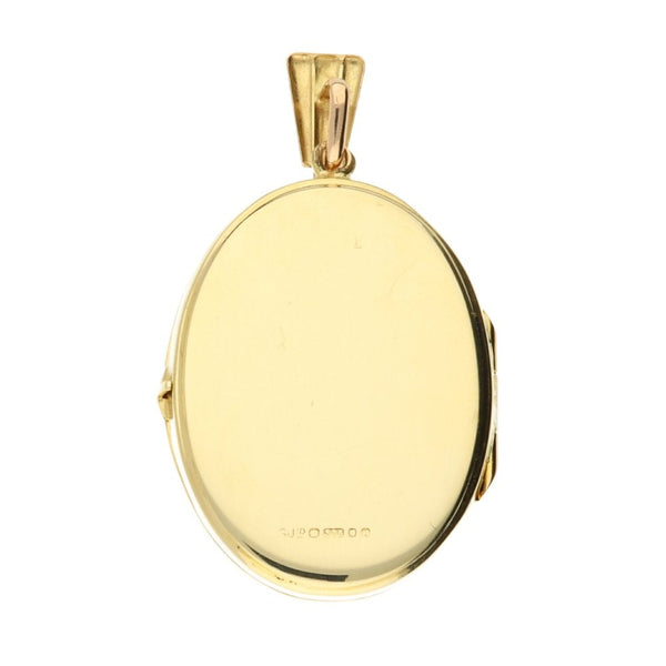 9ct Yellow Gold Small Oval Locket - 5.3g