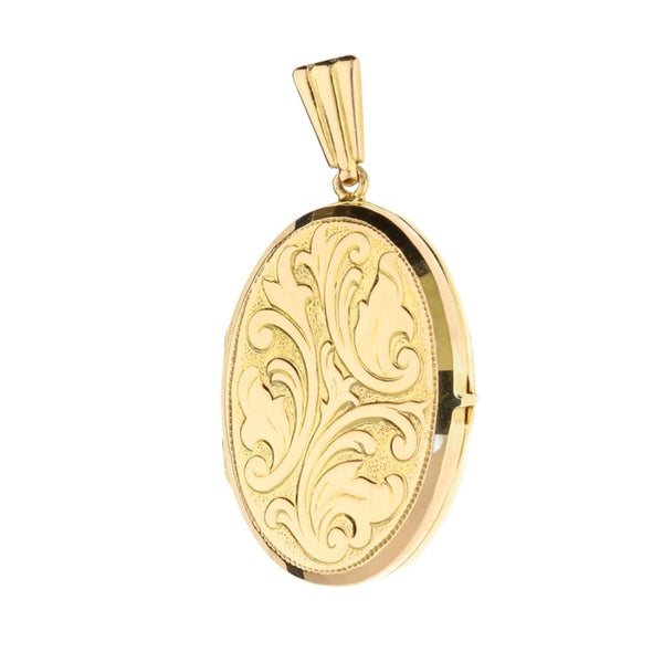 9ct Yellow Gold Small Oval Locket - 5.3g