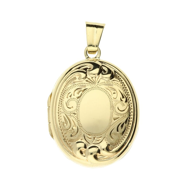 9ct Yellow Gold Small Oval Locket - 5.0g