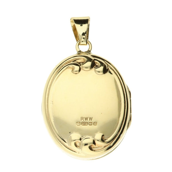 9ct Yellow Gold Small Oval Locket - 5.0g