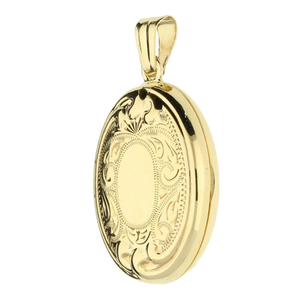 9ct Yellow Gold Small Oval Locket - 5.0g