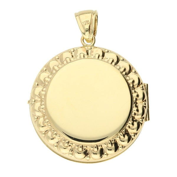 9ct Yellow Gold Medium-Sized Round Locket - 12.7g