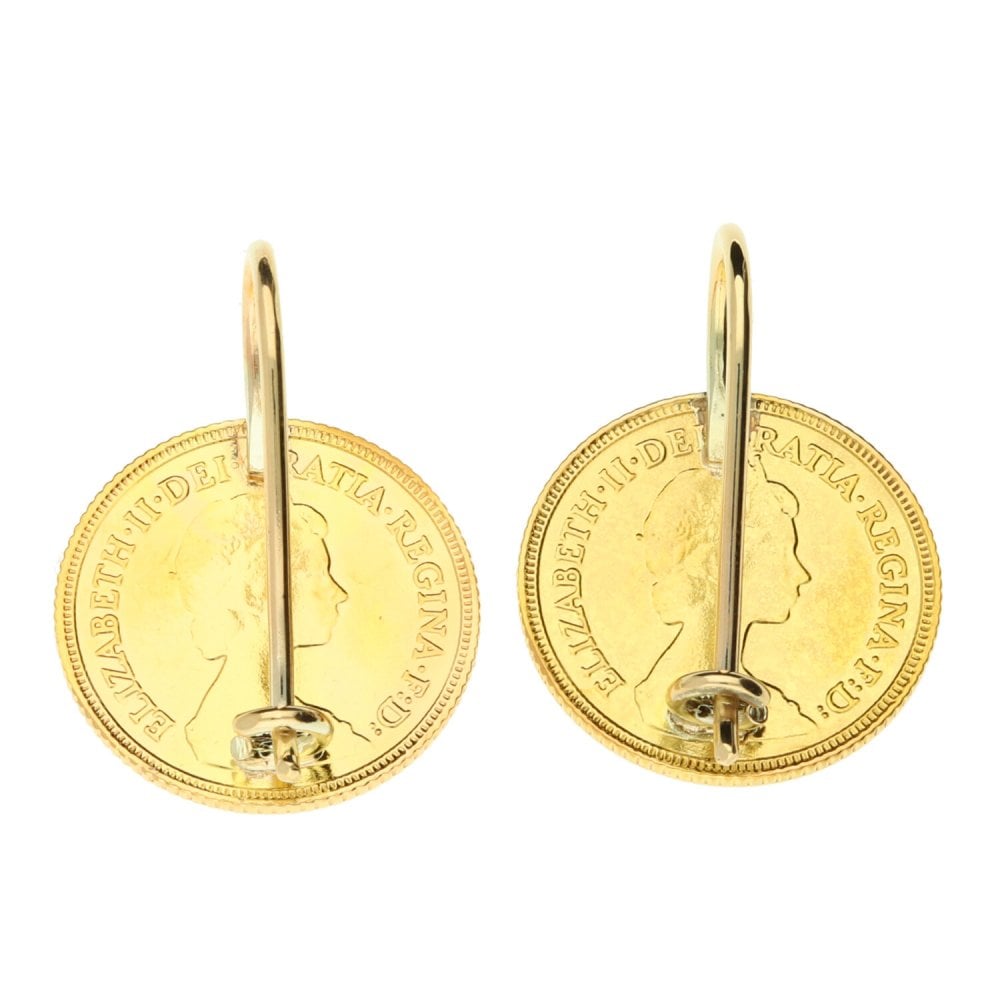 1982 Half-Sovereign Gold Earrings - 9.0g