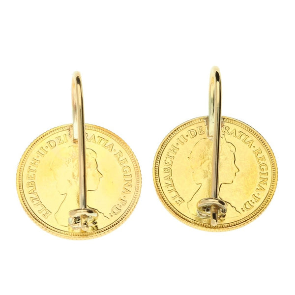 1982 Half-Sovereign Gold Earrings - 9.0g