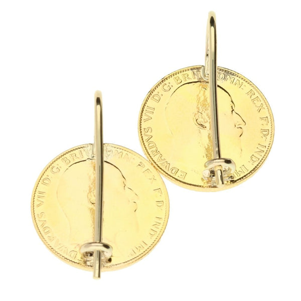 1902 Half-Sovereign Gold Earrings - 9.0g