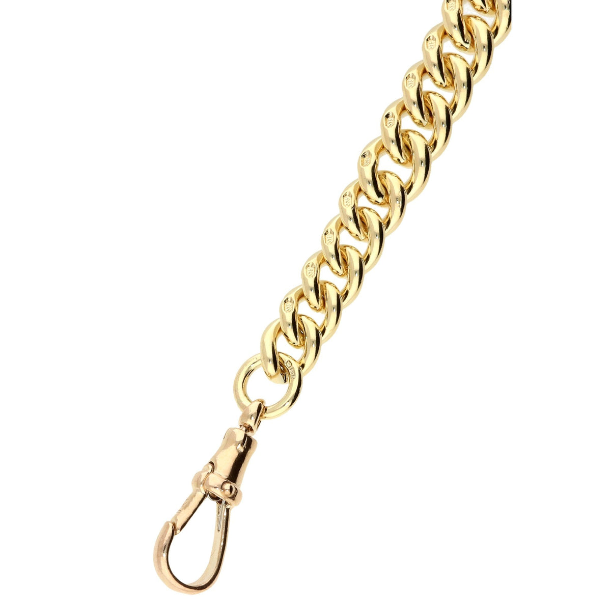 9ct Yellow Gold Tapered Albert Bracelet - 31.7g