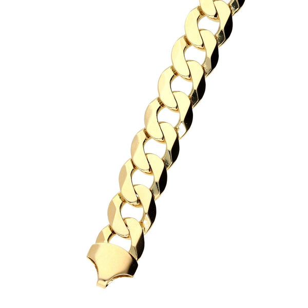 9ct Yellow Gold 9-Inch Curb Bracelet - 28.6g