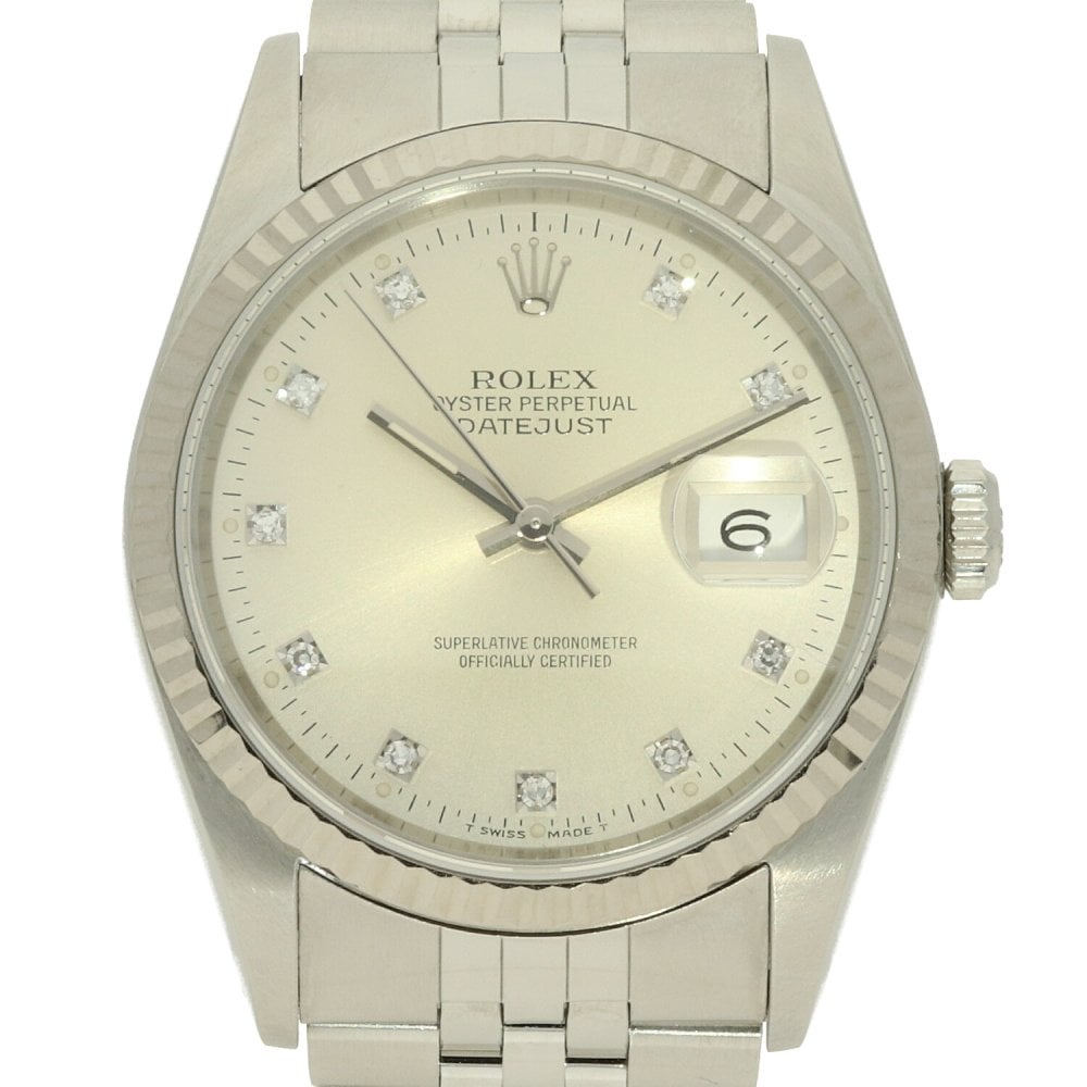 Datejust 16234 - Silver Diamond Dot Dial - 1990