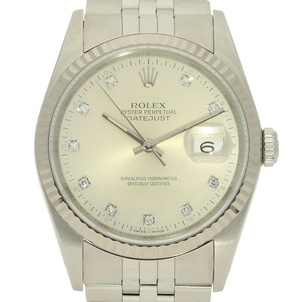 Datejust 16234 - Silver Diamond Dot Dial - 1990